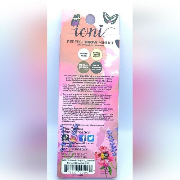 Perfect Brow All-In-One Eyebrow Mini Kit | Brow Wax Highlight Brown Powder New - Picture 6 of 8